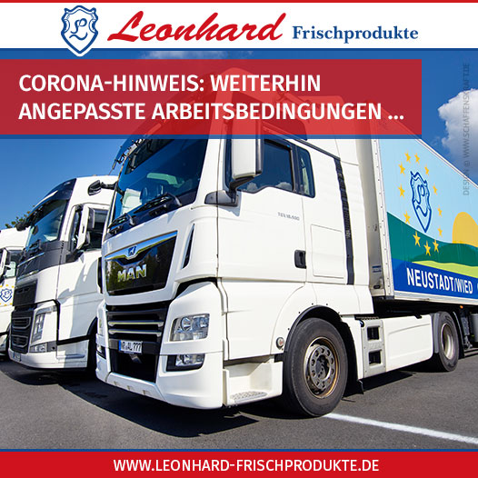 Corona-Hinweis: Weiterhin angepasste Arbeits­bedingungen …