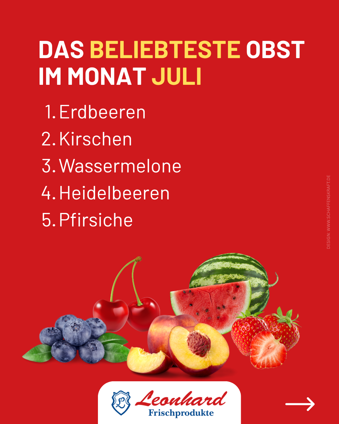 Saisionale Lebensmittel im Juli …